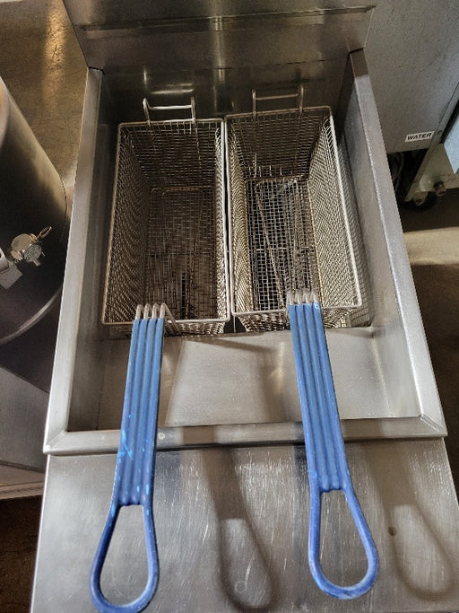 Anets 14GS Gas Fryer - (1) 50 lb Vat, Floor Model, Natural Gas-cityfoodequipment.com