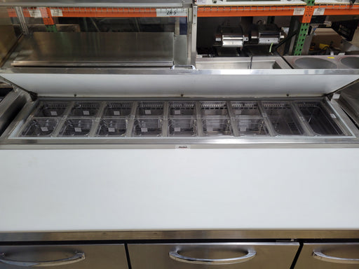 Used Continental Refrigerator CPA68 Pizza Prep Table, 68"W, Two-Section-cityfoodequipment.com