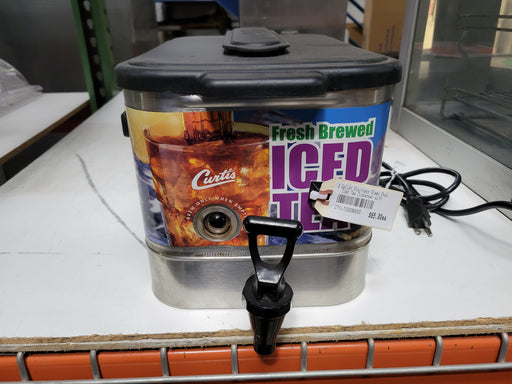 3 Gallon Stainless Steel Oval Iced Tea Dispenser with Lid-cityfoodequipment.com