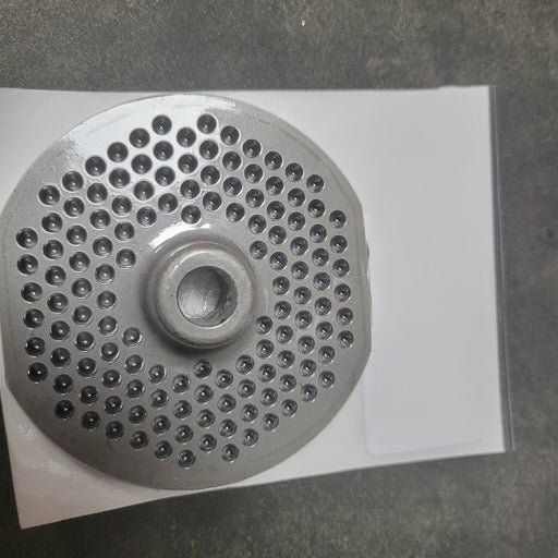 USED #32 3/32" HARD GRINDER PLATE W/HUB FLAT SIDE (STOCK PHOTO)-cityfoodequipment.com