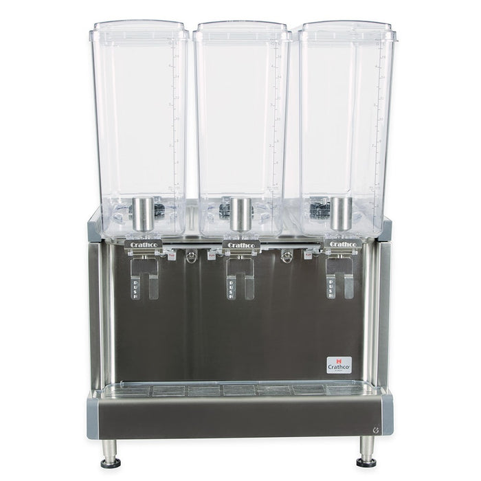 Crathco CS-3L-16-290 Refrigerated Drink Dispenser w/ (3) 4 3/4 gal Bowls, Pre Mix, 120v-cityfoodequipment.com