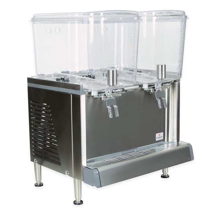 Crathco CS-2D-16-290 Refrigerated Drink Dispenser w/ (2) 4 3/4 gal Bowls, Pre Mix, 120v-cityfoodequipment.com