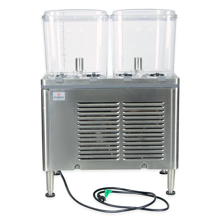 Crathco CS-2D-16-290 Refrigerated Drink Dispenser w/ (2) 4 3/4 gal Bowls, Pre Mix, 120v-cityfoodequipment.com