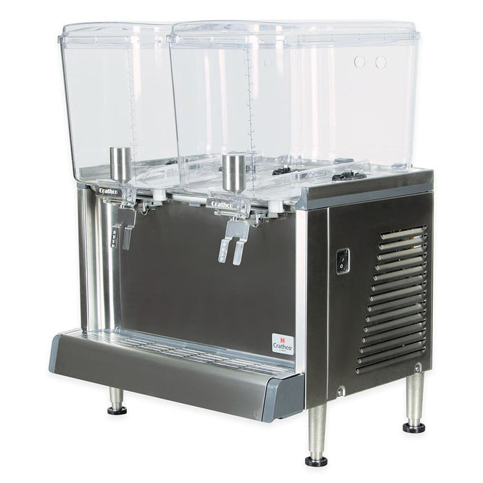 Crathco CS-2D-16-290 Refrigerated Drink Dispenser w/ (2) 4 3/4 gal Bowls, Pre Mix, 120v-cityfoodequipment.com