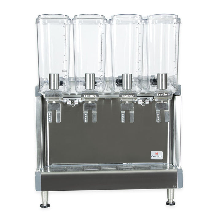 Crathco CS-4E-16-290 Refrigerated Drink Dispenser w/ (4) 2 2/5 gal Bowls, Pre Mix, 120v-cityfoodequipment.com