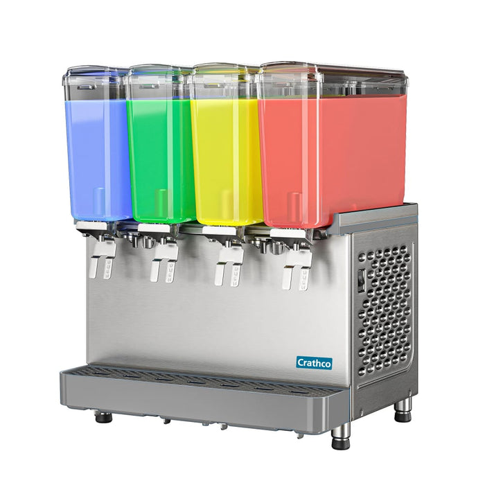 Crathco SR-4E-16 Classic Pro™ Bubbler® Refrigerated Drink Dispenser w/ (4) 2 2/5 gal Bowl, Mixing, 120v-cityfoodequipment.com
