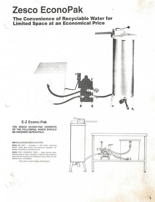 Used Zuber E-Z PAK 100 lb Water Sausage Stuffer-cityfoodequipment.com