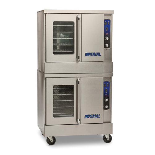 Imperial PCVG-2 Turbo-Flow Manual Double Deck Gas Stainless Convection Oven-cityfoodequipment.com