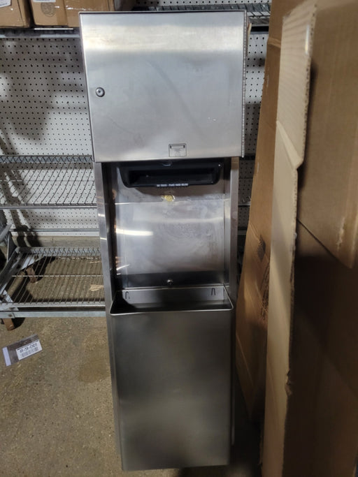 Hands Free Towel Disp W/Can S/S Wall mount unit.-cityfoodequipment.com