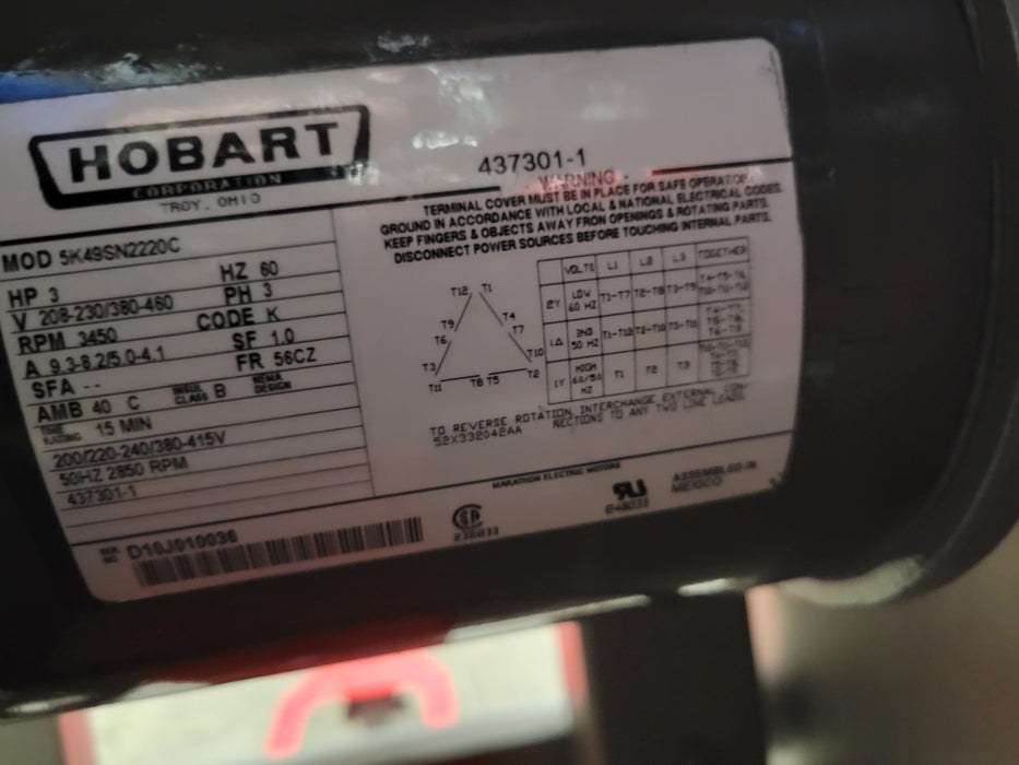 Used Hobart 6614 126" Vertical Meat Saw- 3 hp, 200/230V, 3 Phase-cityfoodequipment.com