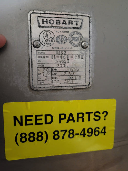 Hobart 4152 Commercial Heavy Duty 7.HP High Capacity Meat Grinder, 220V, 3 Phase-cityfoodequipment.com