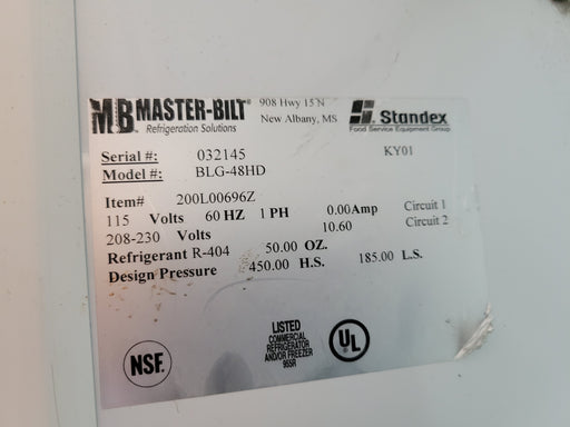 Master-Bilt BLG-48HD 2 Door Glass Freezer Merchandiser-cityfoodequipment.com