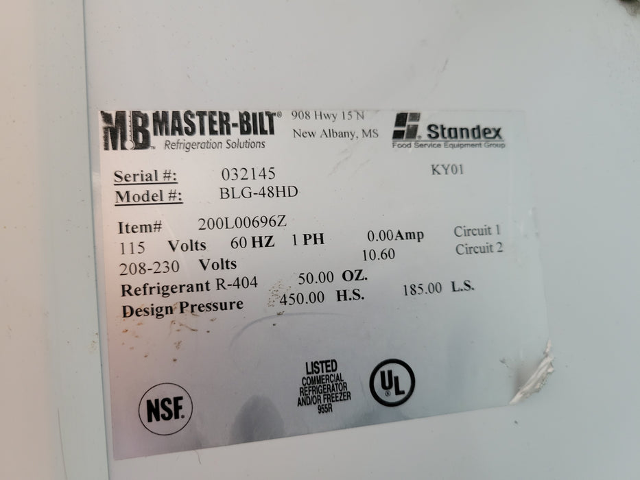 Master-Bilt BLG-48HD 2 Door Glass Freezer Merchandiser-cityfoodequipment.com