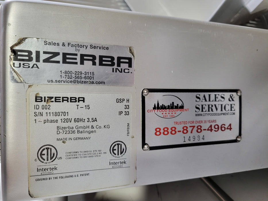 Used Bizerba GSP-H (Older Model) 13" Meat Slicer-cityfoodequipment.com
