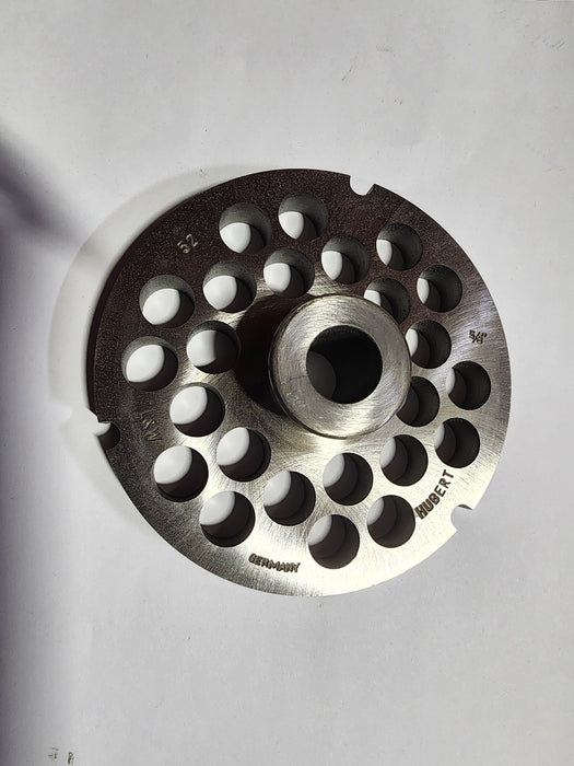 #52 5/8" Stainless Steel Meat Grinder Plate w/ hub