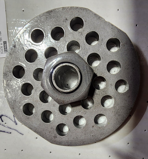 #52 1/2" Chrome Plated Stainless Steel Meat Grinder Plate w/ hub Butcherboy-cityfoodequipment.com