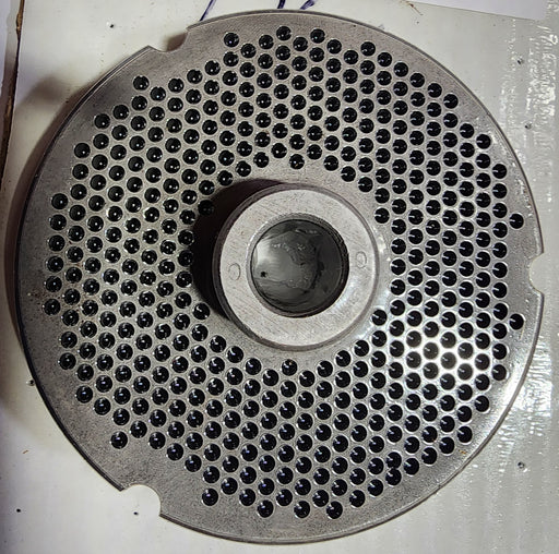 #52 5/32" Stainless Steel Meat Grinder Plate w/ hub-cityfoodequipment.com