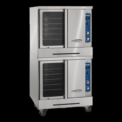 Imperial PCVDG-2 Turbo-Flow Double Deck Gas Convection Oven Bakery Depth-cityfoodequipment.com