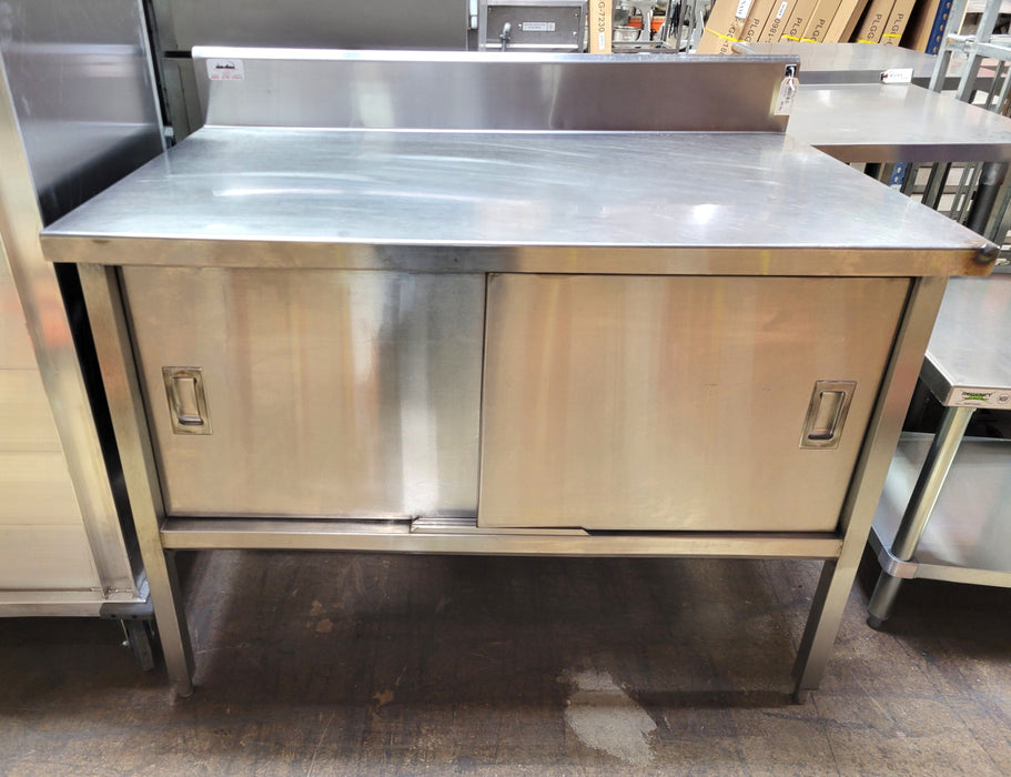 CHEF WORK TABLE CABINET WITH DOORS-cityfoodequipment.com