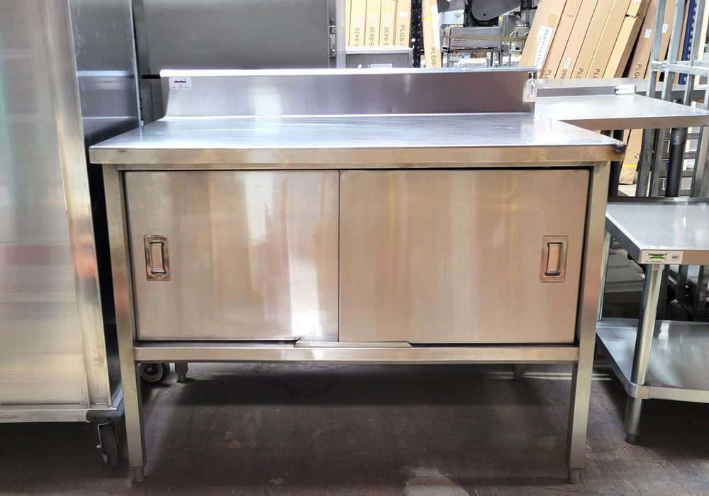 CHEF WORK TABLE CABINET WITH DOORS-cityfoodequipment.com