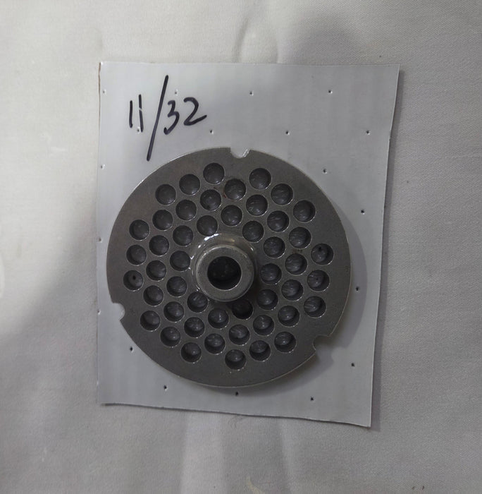 USED #32 11/32" GRINDER PLATE W/HUB-cityfoodequipment.com