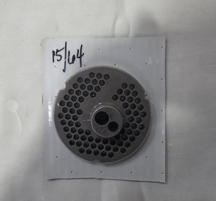 USED #32 15/64" HARD GRINDER PLATE W/HUB AND BONE COLLECTOR-cityfoodequipment.com
