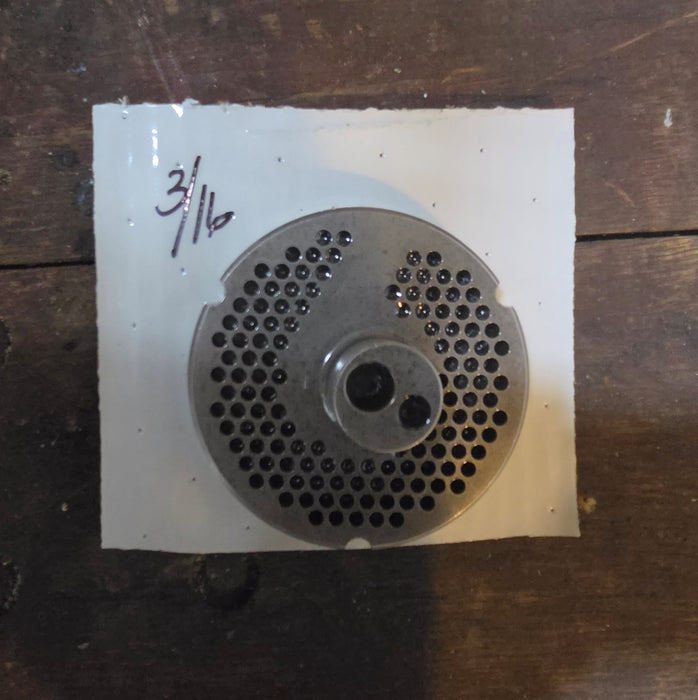 #32 3/16" HARD GRINDER  PLATE  W/HUB AND BONE COLLECTO