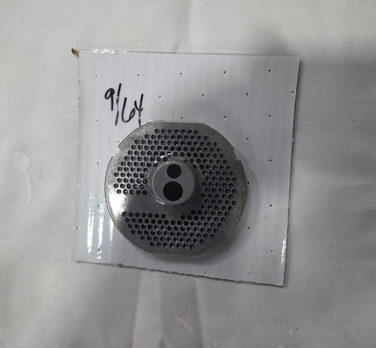 USED #32 9/64" GRINDER PLATE W/HUB and Bone Collector-cityfoodequipment.com