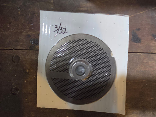 #56 3/32" Stainless Steel Meat Grinder Plate w/ hub and bone collector-cityfoodequipment.com