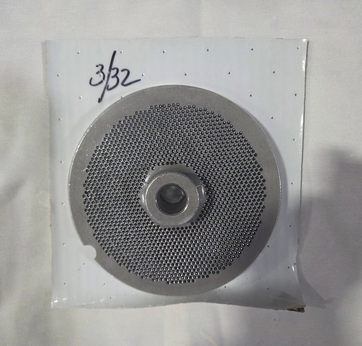 Used #56 3/32" Stainless Steel Meat Grinder Plate w/ hub