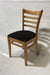 Used Chair - Light Wood, Black Cushion, Ladder Back-cityfoodequipment.com