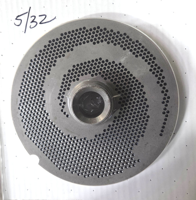 Dixie Grinders- 5/32 GRINDER PLATE W HUB AND BONE COLLECTOR 9 INCH DIAMETER-cityfoodequipment.com