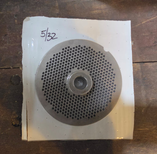 #56 5/32" Stainless Steel Meat Grinder Plate w/ hub-cityfoodequipment.com