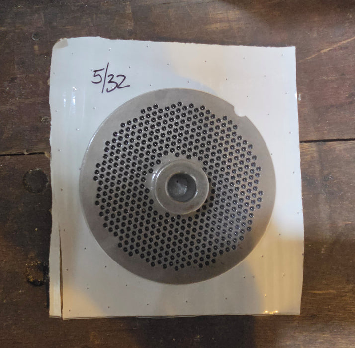 #56 5/32" Stainless Steel Meat Grinder Plate w/ hub-cityfoodequipment.com