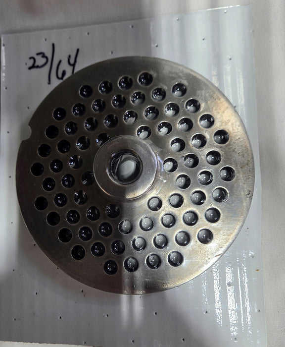 USED #56 23/64" Grinder Plate w/ hub-cityfoodequipment.com
