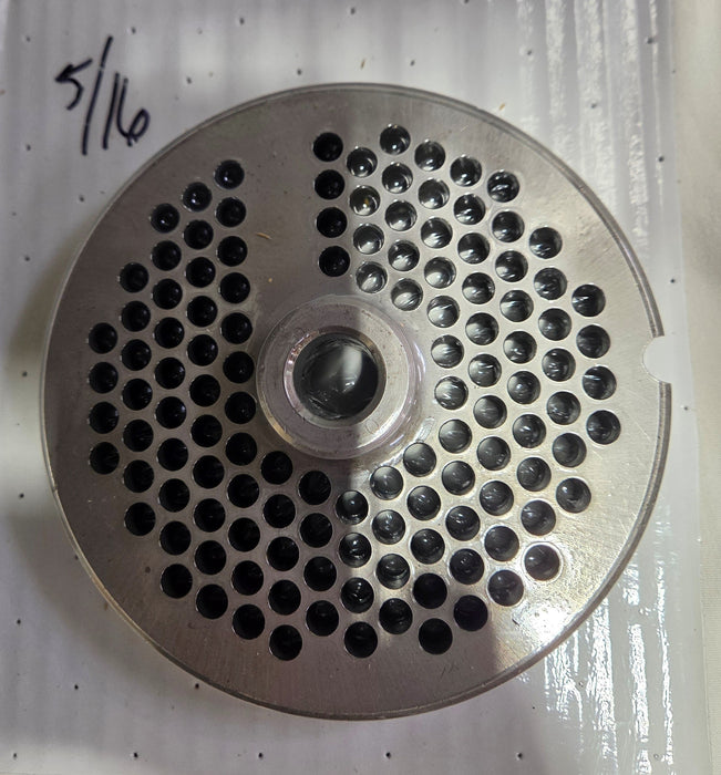 #56 5/16" Stainless Steel Meat Grinder Plate w/ hub and Bone Collector-cityfoodequipment.com