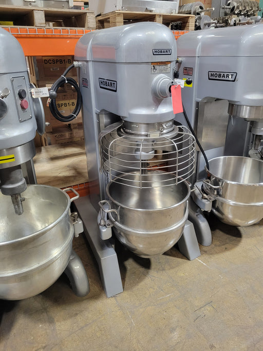 Used Hobart H600T 60Qt Commercial Dough Mixer W/ Guard, Timer 3PH