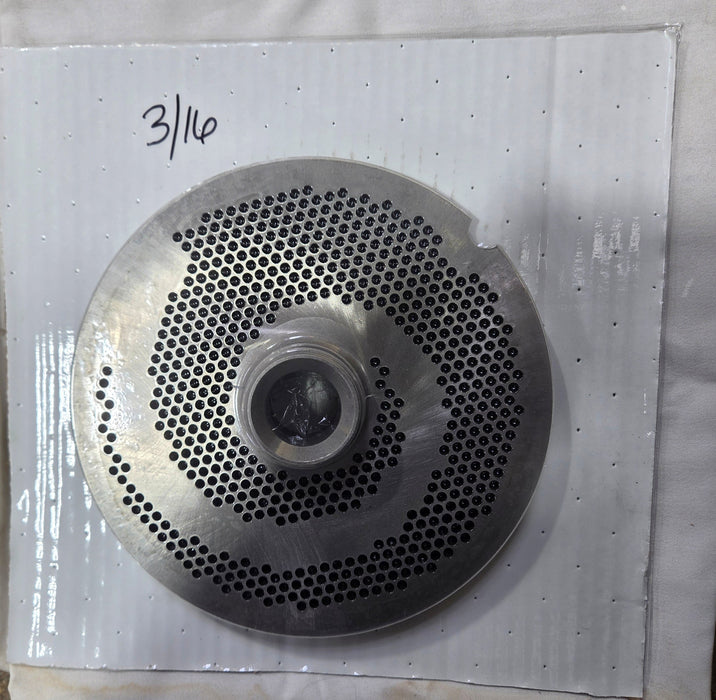 Dixie Grinders- 3/16 GRINDER PLATE W HUB AND BONE COLLECTOR 9 INCH DIAMETER-cityfoodequipment.com