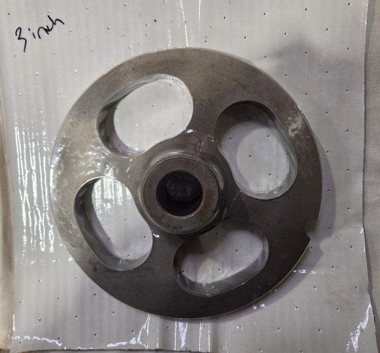 Dixie Grinders- 3 INCH W HUB GRINDER PLATE KIDNEY 9 INCH DIAMETER-cityfoodequipment.com