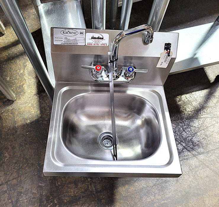 Hand Sink, wall mount, 16" wide x 15" NO SIDE SPLASH-cityfoodequipment.com