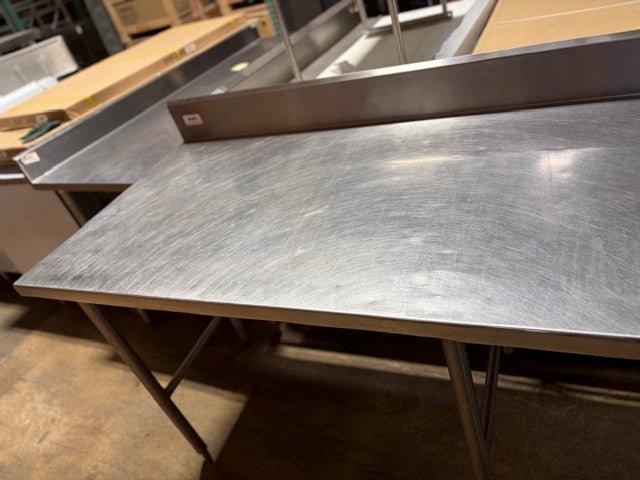 WORK TABLE 84" X 30" WITH RISER-cityfoodequipment.com