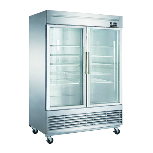 Dukers D55R-GS2 Bottom Mount Glass 2-Door Commercial Reach-in Refrigerator-cityfoodequipment.com