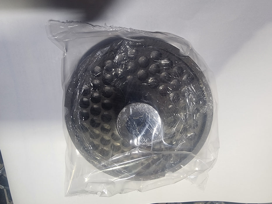 #52 3/8" Stainless Steel Meat Grinder Pork Plate w/ hub-cityfoodequipment.com