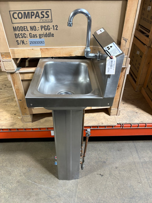 Used Advance Tabco Free Standing Pedestal Hand Sink-cityfoodequipment.com
