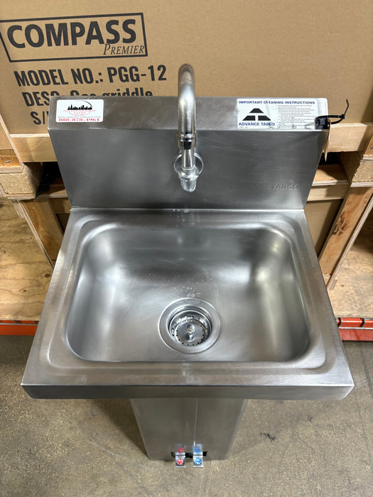 Used Advance Tabco Free Standing Pedestal Hand Sink-cityfoodequipment.com