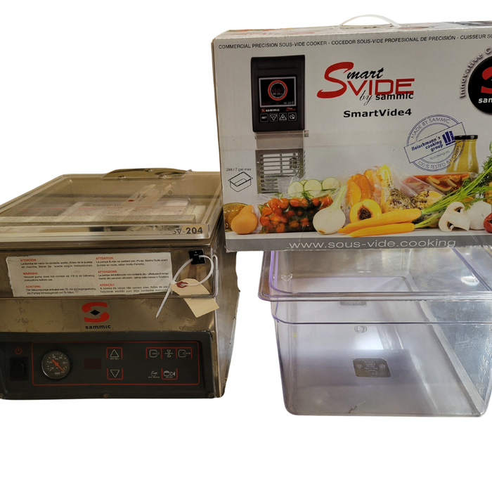 Sammic SMARTVIDE4 & SV-204T Sous Vide Cooker & Vacuum Sealer System W/ Bags-cityfoodequipment.com