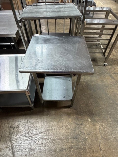 Used 24"x24" Stainless Steel  Work Table with Undershelf