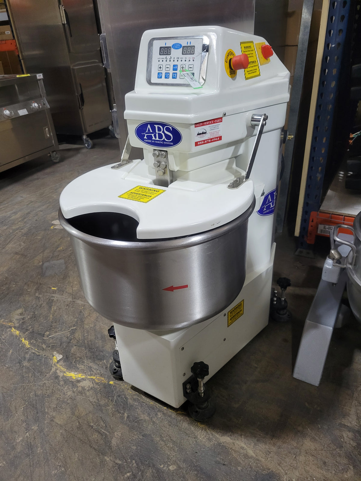 ABS SM-50 Spiral Mixer. 110 lb Dough Capacity. 4 HP. — City Food Equipment
