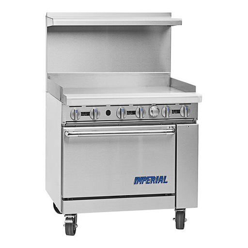 Imperial IR-G36 36" Commercial Range w/ 36" Griddle & Standard 26.5" Oven-cityfoodequipment.com