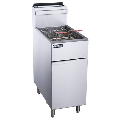 Dukers DCF3-NG - 40 LB. Natural Gas Fryer with 3 Tube Burners-cityfoodequipment.com
